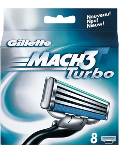 8 Gillette Mach3 Turbo Scheermesjes